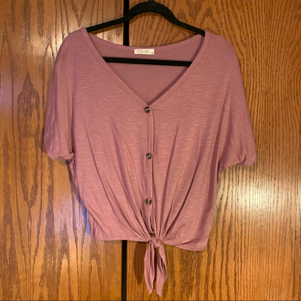 Pink Tie/Button Shirt